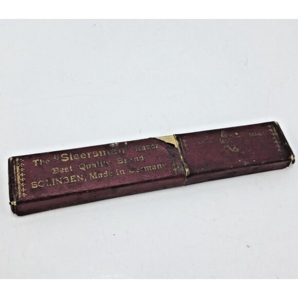 RARE Vtg STEERSMAN Straight Razor Solingen Germany Original Box Carbon Steel - Picture 8 of 9